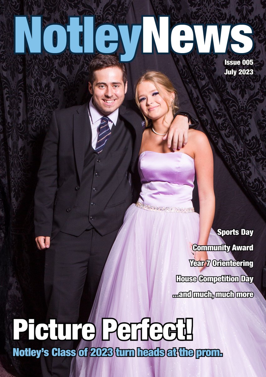 Notley News Issue 5 Available to download now! Features this issue include... Year 11 Prom Sports Day Community Award Year 7 Orienteering House Competition Day ...and much, much more Download your copy from buff.ly/3NSG1Bm