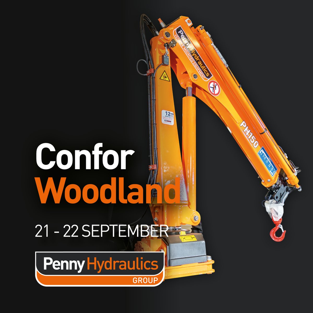 #PennyHydraulics are attending #ConforWoodlandShow2023 🪵
See how our range of lifting solutions can be applied to the #logdelivery industry! 

🗓️ 21-22 September 2023
📍 Bath &amp; West Showground
 🔗 zurl.co/J6yQ