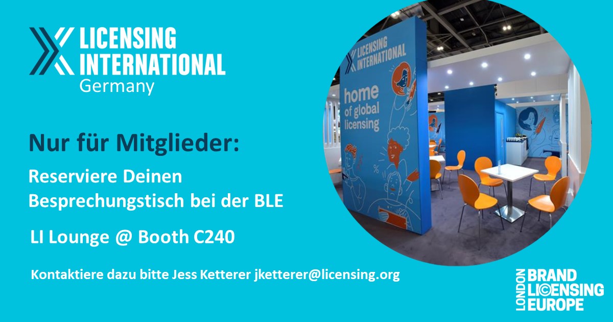 Unser Service für Mitglieder: Reserviere Deinen Besprechungstisch bei der BLE. Direkt bei Jess Ketterer jketterer@licensing.org #LicensingInternational <a href="/Licensing_Intl/">Licensing International</a>