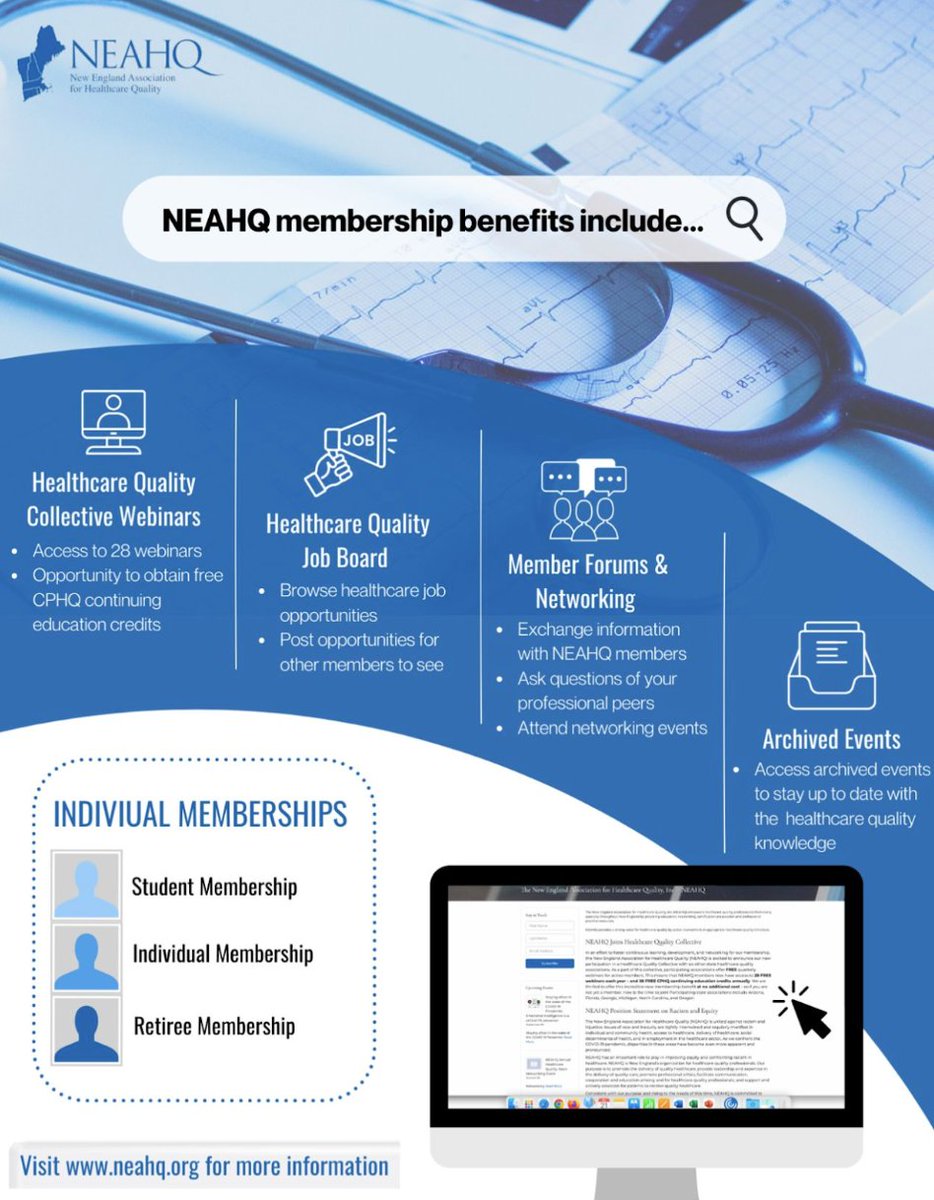 NEAHQ1975's tweet photo. Are you motivated by opportunities to propel healthcare forward through personal and professional growth? 
If this sounds like you, consider joining NEAHQ’s professional network!
Check us out to learn more about NEAHQ and becoming a member today! https://t.co/miNoA9WNAi https://t.co/mz7y333hVr