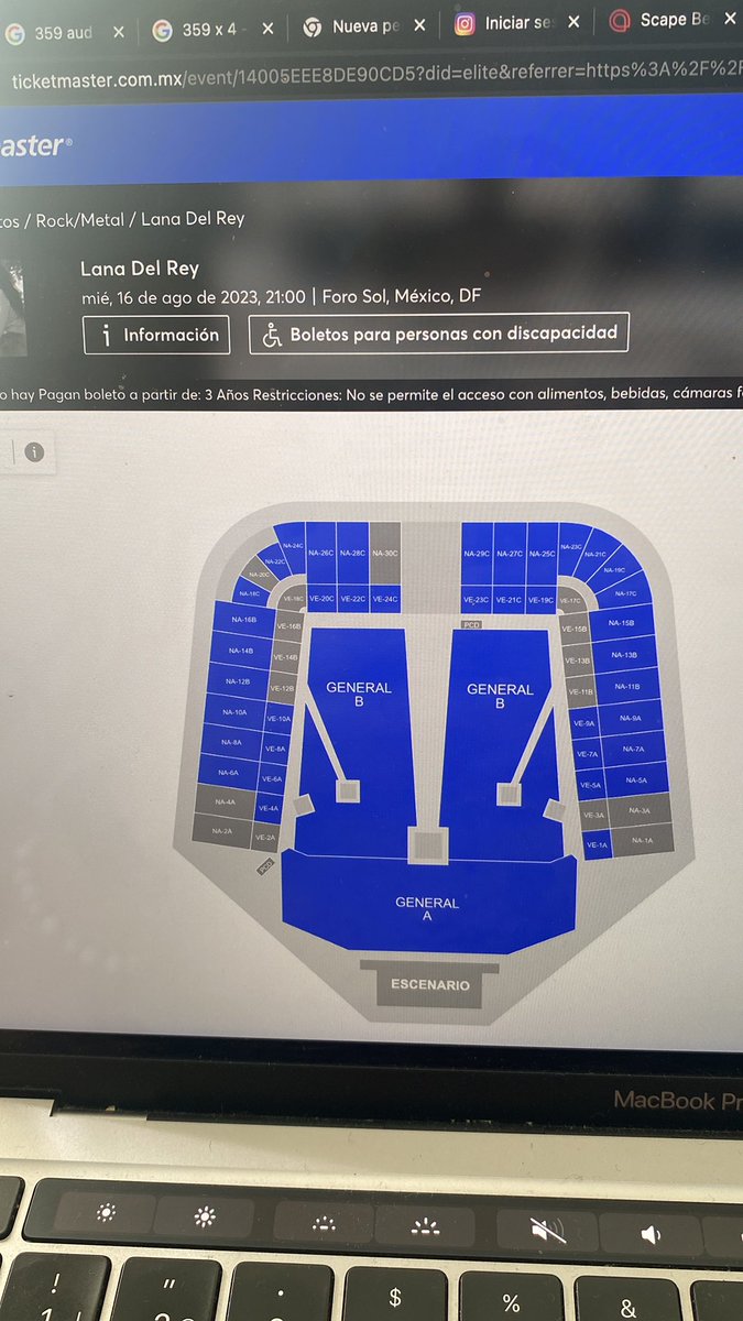 coconut_bets's tweet photo. Así la disponibilidad para Lana del Rey 16 de agosto en el foro sol https://t.co/4nNdPS3WbA