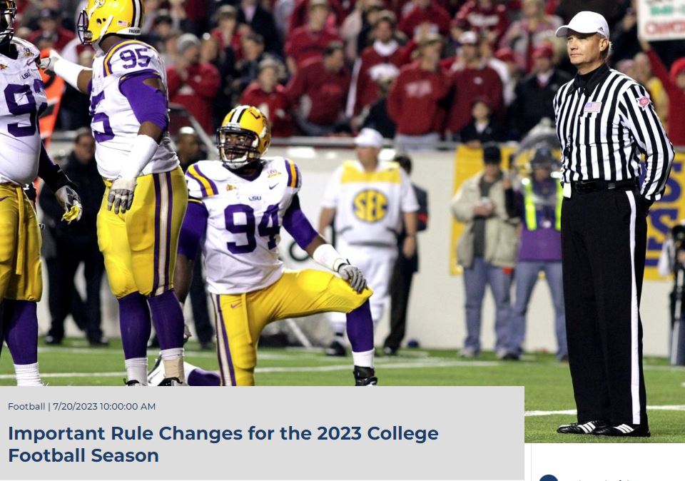 Football Foundation on Twitter "Important Rule Changes for the 2023