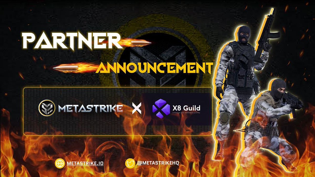 SuccessTipsAI's tweet photo. ⚔️ @MetastrikeHQ joining hands with @X8Guild
⚔️ #X8Guild is a decentralized autonomous organization (DAO) focused on Play-to-Earn gaming, uniting players, investors, and NFT Games.
🔽VISIT
https://t.co/pgfBNy56gM
#P2ESpace https://t.co/lPIqLCbQqY