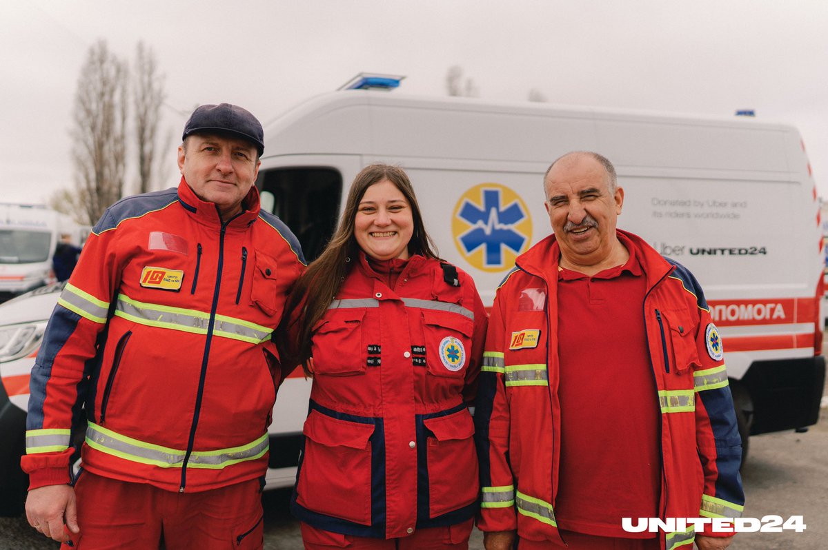 U24_gov_ua's tweet photo. Anna, a paramedic from Odesa, has been working in ambulances for about 9 years. Her first vehicle was equipped only with stretchers. Anna is currently working with a team on a C-type ambulance, purchased via a donation from @Uber — one of UNITED24's largest and regular partners. https://t.co/hyGLKk7iI4