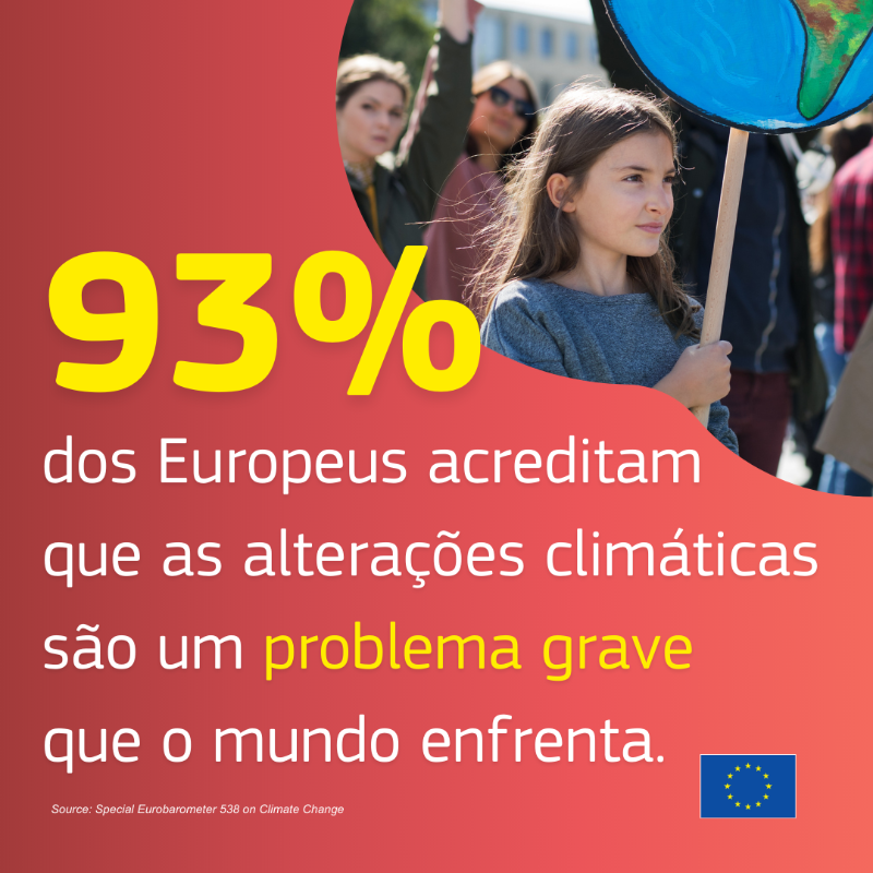 CE_PTrep's tweet photo. Dados do mais recente #Eurobarómetro Especial n.º 538 sobre alterações climáticas 🌍 

➡ Realizado entre maio e junho de 2023, foram inquiridos mais de 26 mil cidadãos da UE de diferentes grupos sociais e demográficos nos 27 Estados-Membros da UE.

#EUGreenDeal #JuntosMaisFortes