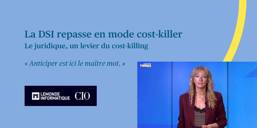 🎥 Experte des enjeux juridiques liés aux technologies innovantes, notre associée <a href="/JOLYCathie/">JOLY Cathie-Rosalie</a> partage son expérience dans l’utilisation des outils juridiques pour maitriser et réduire coûts et risques au <a href="/MondeInformatiq/">Le Monde Informatique</a>. 
Interview  👇
 2bird.ly/3PYggSS
