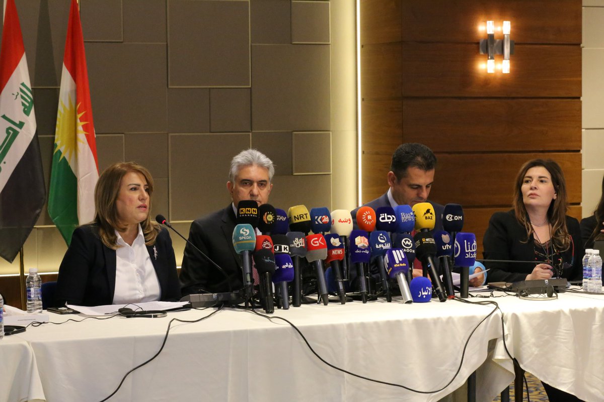 HighHcwa's tweet photo. The Kurdistan Regional Board held its #secondmeeting to discuss the implementation of #UN Security Council Resolution 1325 and the #WPS plan . Mr. @RayberAhmed , Minister of Interior and Chairman of the Board for the Implementation of Decision 1325, presided the meeting. https://t.co/KqYbysLreM