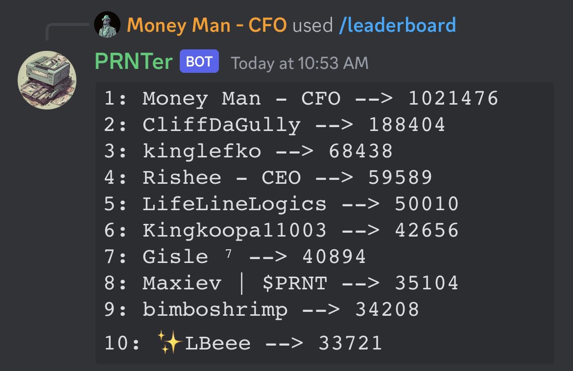 Baenards's tweet photo. I’ve earned over 1M $PRNT in the @printonsol discord via Boost engagement &amp; pfp staking 🙌

It’s time to share the wealth! 

100k $PRNT to one winner that

1️⃣ Follows me &amp; @printonsol 
2️⃣ RT &amp; ❤️
3️⃣ Tag 3 friends

Winner selected in 48 hours additional details in PRNT discord 👀 https://t.co/6BixHx0wIH