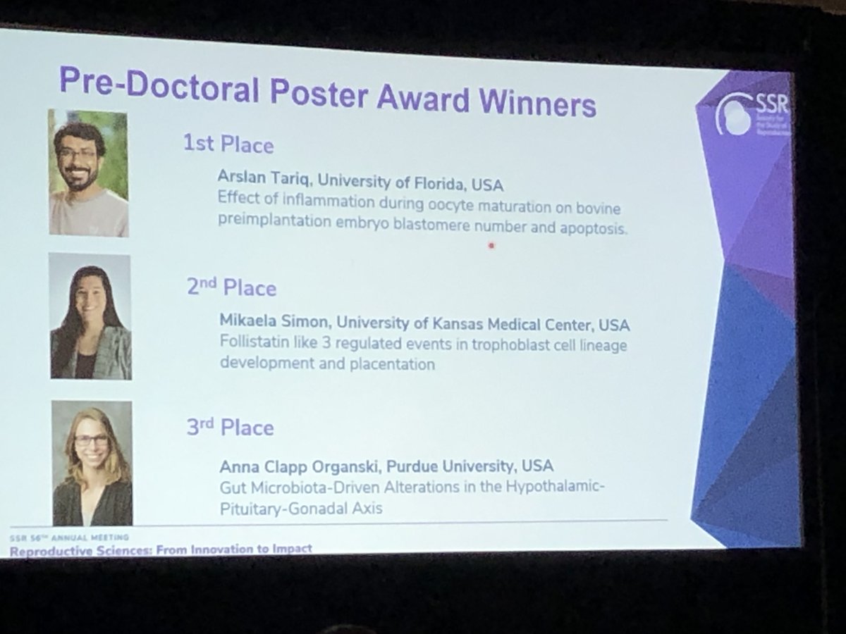 TzuWen_Cross's tweet photo. @CrossLab_Purdue had a great time hanging out with repro biologists at @SSRepro for the first time! Our abstract was rated exceptional and programmed as an oral presentation. PhD student Anna Clapp Organski was a finalist in the pre-doctoral poster competition and won 3rd place🥳 https://t.co/rEwBx1yNo1