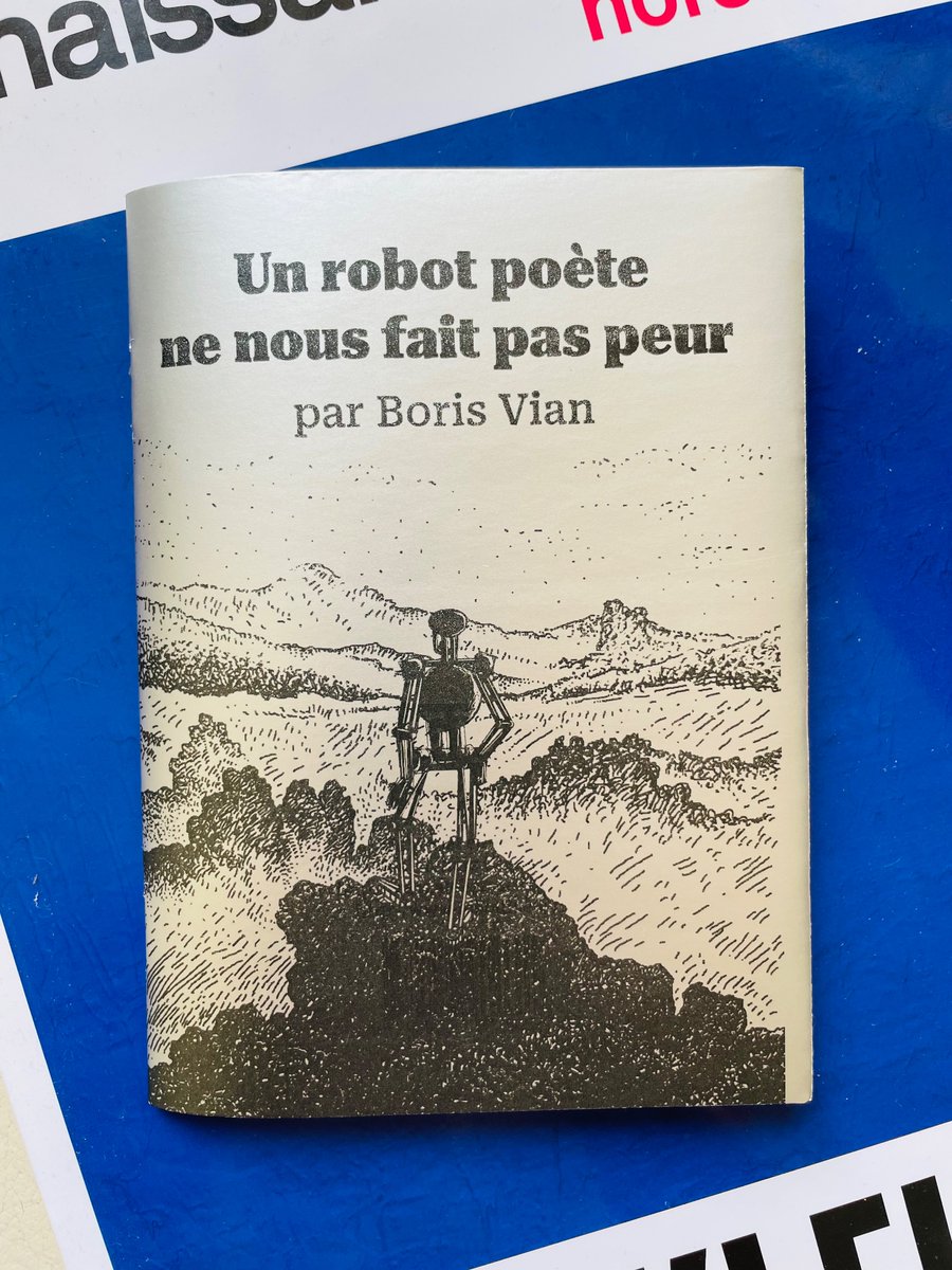 Initiative que j'ai grande joie à relayer. Les <a href="/AteliersGeeks/">Ateliers GEEKS</a>, qui promeuvent l'éducation populaire au numérique grâce à la création artistique, rééditent  « Un robot poète ne nous fait pas peur », texte de Boris Vian. Clin d'oeil délicieux notre modernité!
Bravo et 🙏 à <a href="/Jean_no/">Jean-noël Lafargue</a>