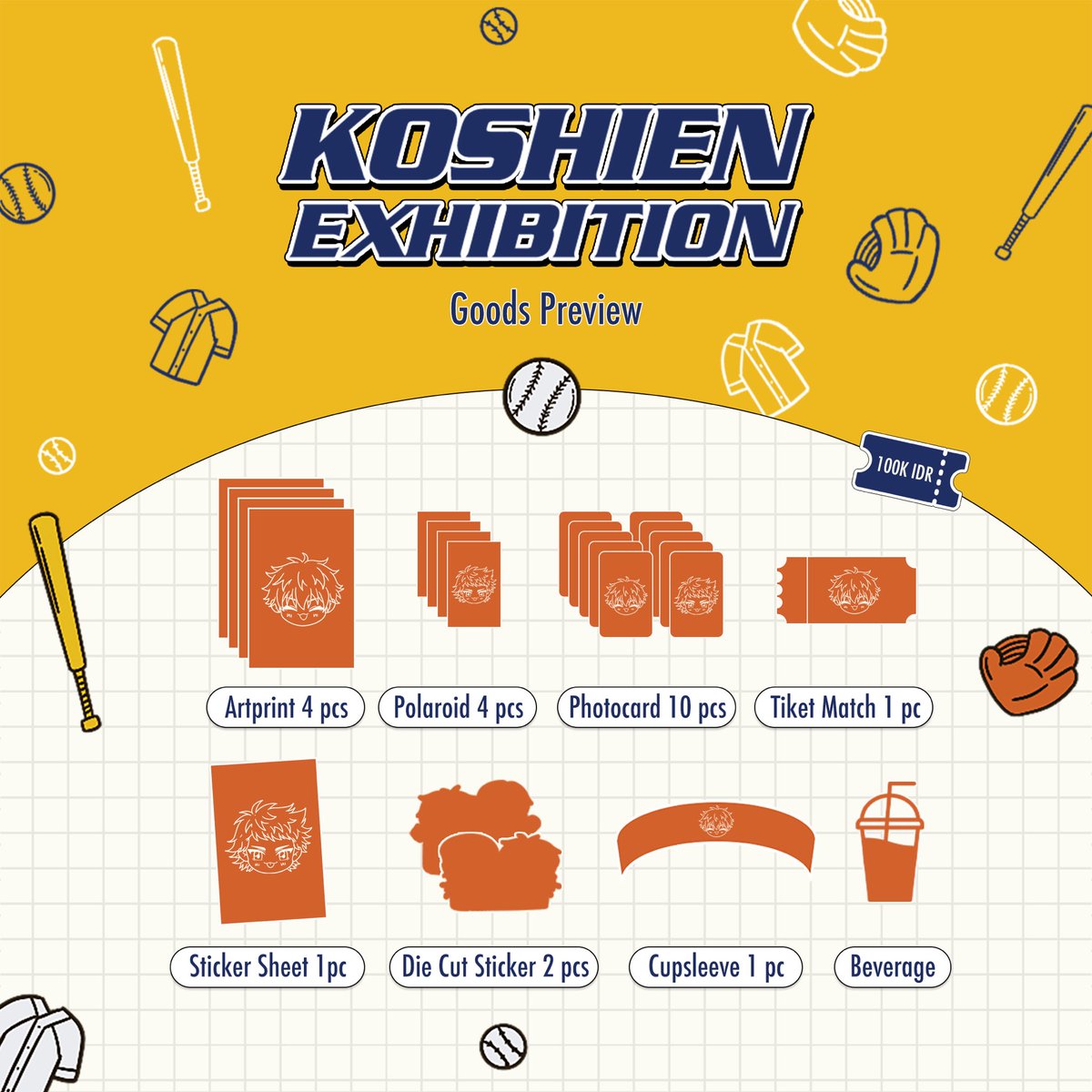 📣 GOODS PREVIEW! 🎁✨

Here is a preview of all the goods made by our talented contributors for all Koshien Exhibition visitors! ⚾️

If you’re interested in visiting the event, please fill in the interest check form below! ⬇️
🔗 IC Form: bit.ly/KoshienExhibit…