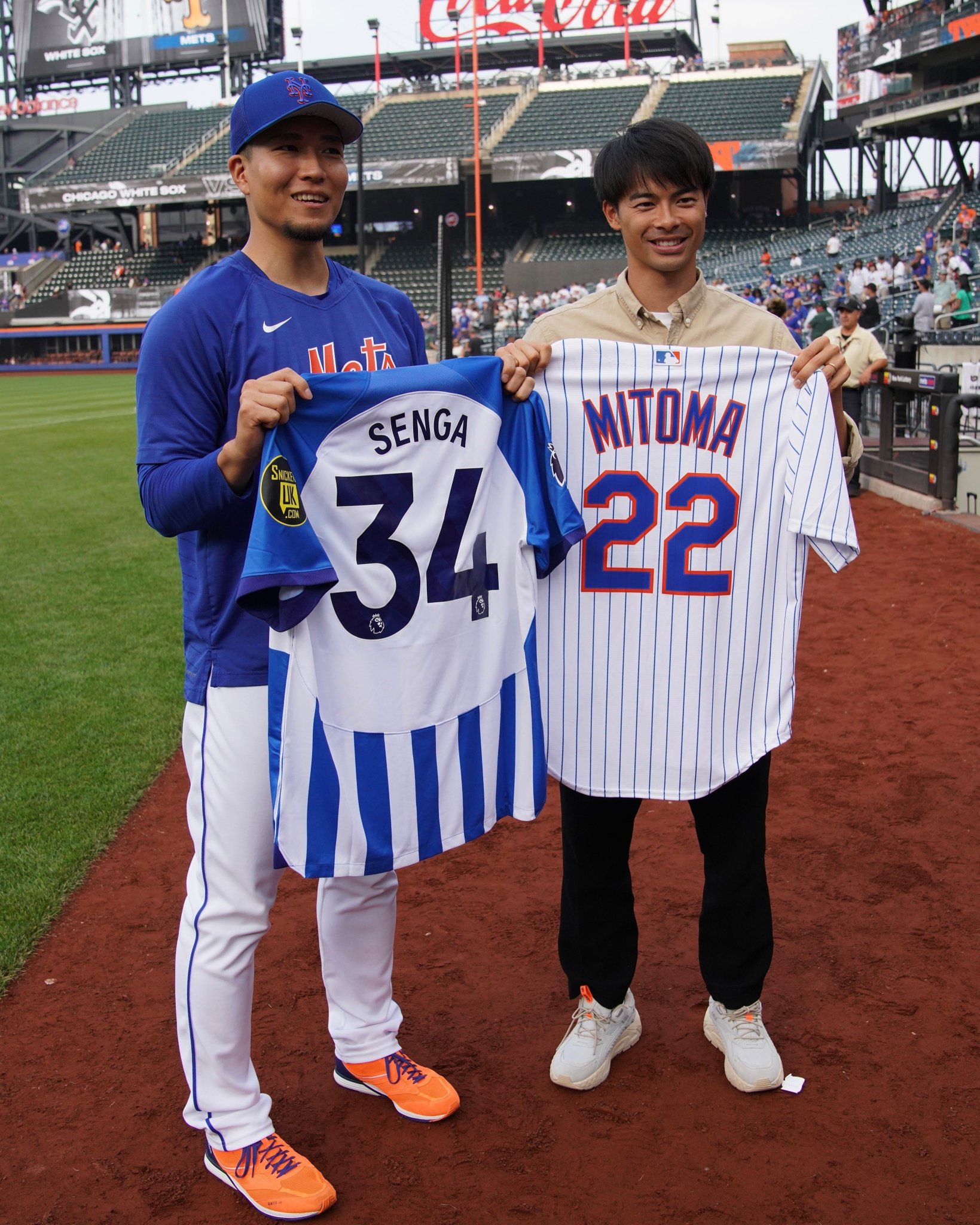 Relevent Sports on X: Brighton's Kaoru Mitoma and Mets pitcher