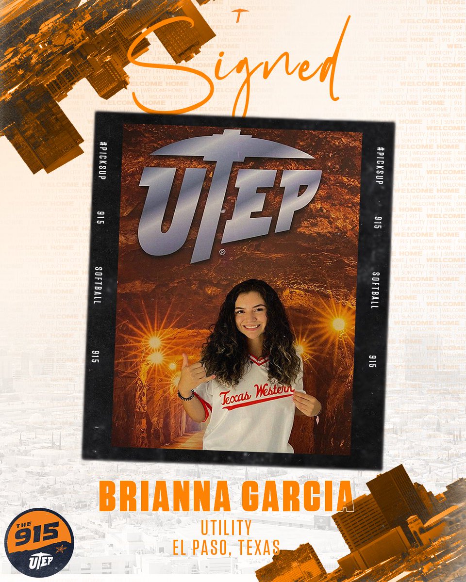 UTEP Softball (@utepsoftball) on Twitter photo ✍️ 𝓢𝓲𝓰𝓷𝓮𝓭
Welcome to Miner Nation, <a href="/briannameliina/">Brianna Garcia</a>! 
⛏x🥎 | #utepsoftball #picksup ✍️ 𝓢𝓲𝓰𝓷𝓮𝓭
Welcome to Miner Nation, <a href="/briannameliina/">Brianna Garcia</a>! 
⛏x🥎 | #utepsoftball #picksup