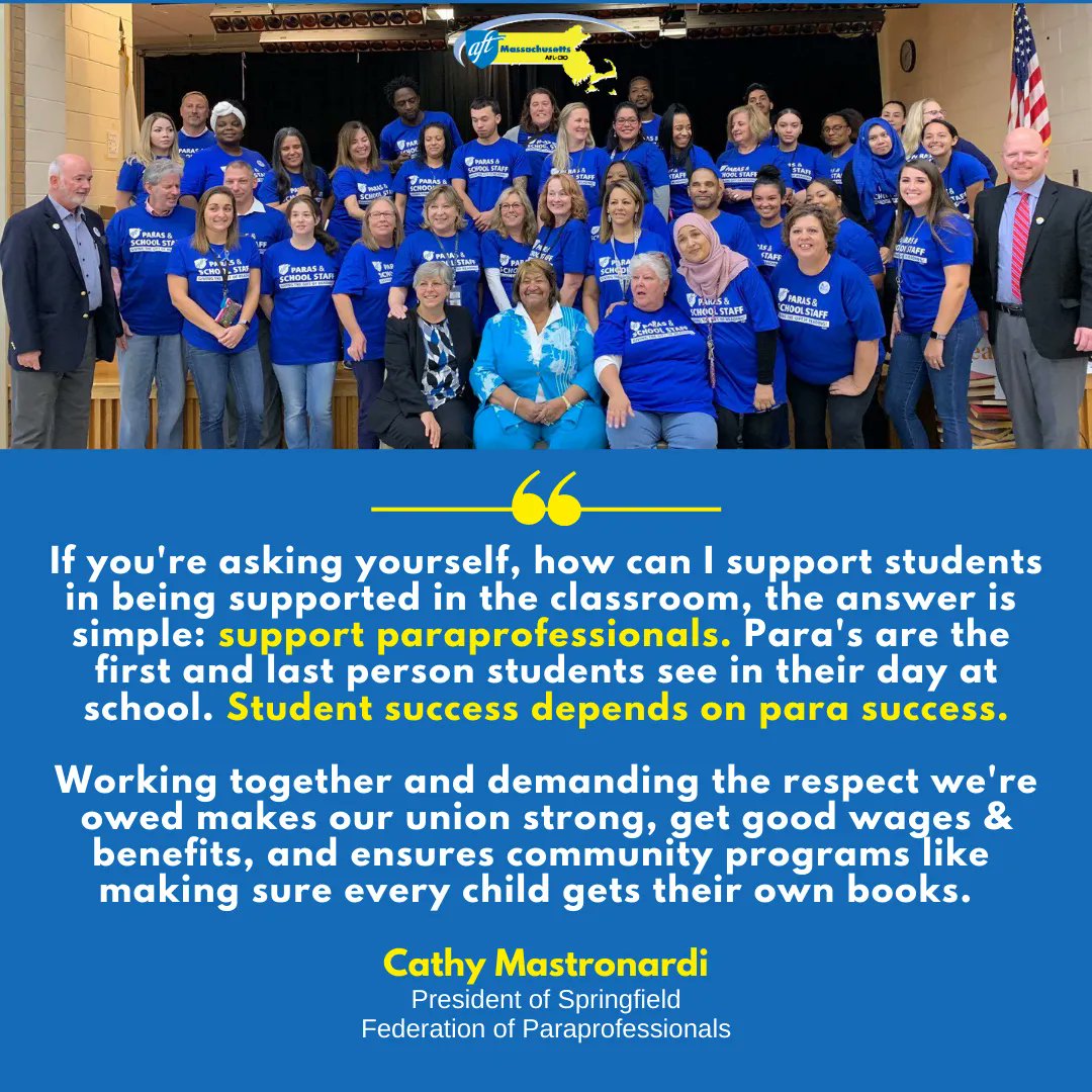 ✨ICYMI: ✨#AFTVoices sat down Cathy Mastronardi, President of the Springfield Federation of Paraprofessionals!  

#FreedomToThrive