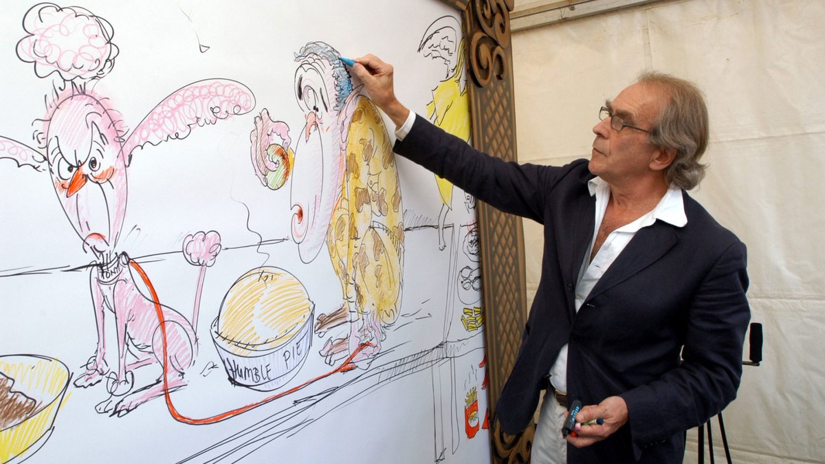"To young children, drawing is as natural activity as running and playing but, as we grow up and develop, in general we drop the drawing - why? It's sad that so many people lose this ability: For me, drawing has always been a natural form of expression" - Gerald Scarfe