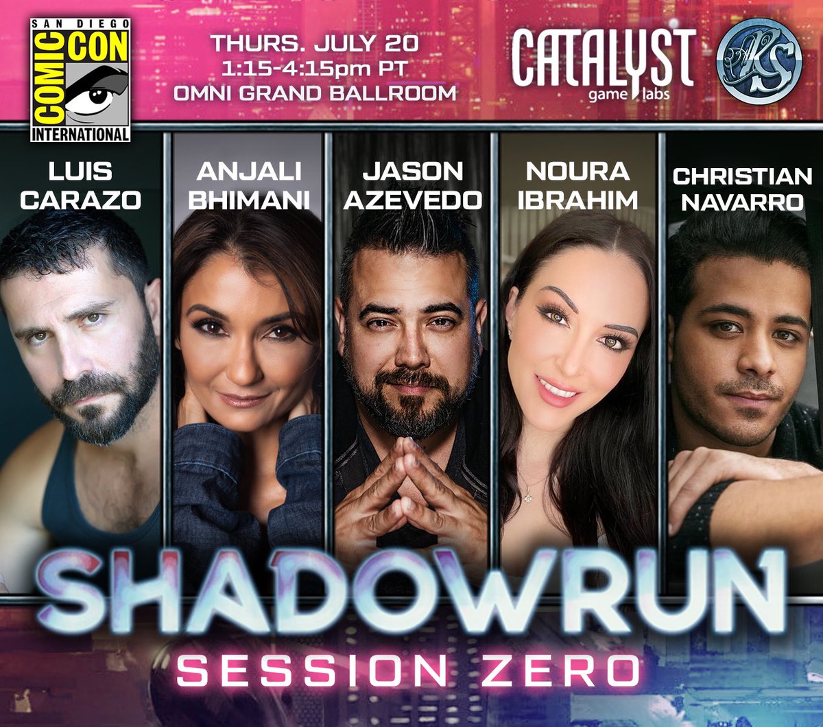 realmsmithtv's tweet photo. 📣 SDCC LIVE SHOW! 📣 Chummers! Join us at @Comic_Con TODAY in the OMNI Grand Ballroom @ 1:15pm PT for a #shadowrun LIVE show featuring an awesome cast of Shadowrunners for their Session Zero!
#shadowrun #shadowrunner #shadowrunrpg #catalystgamelabs #sdcc #sdcc2023 https://t.co/EMuxDEiM3n
