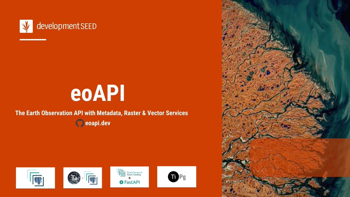 📢 Say hello to eoAPI, a cloud-native backend for modern, open geospatial data infrastructure. 🌍 Built around the STAC specification, eoAPI makes massive earth observation (EO) data archives discoverable & interoperable. 🔗 bit.ly/eoapi Let's dive into the details. 👇