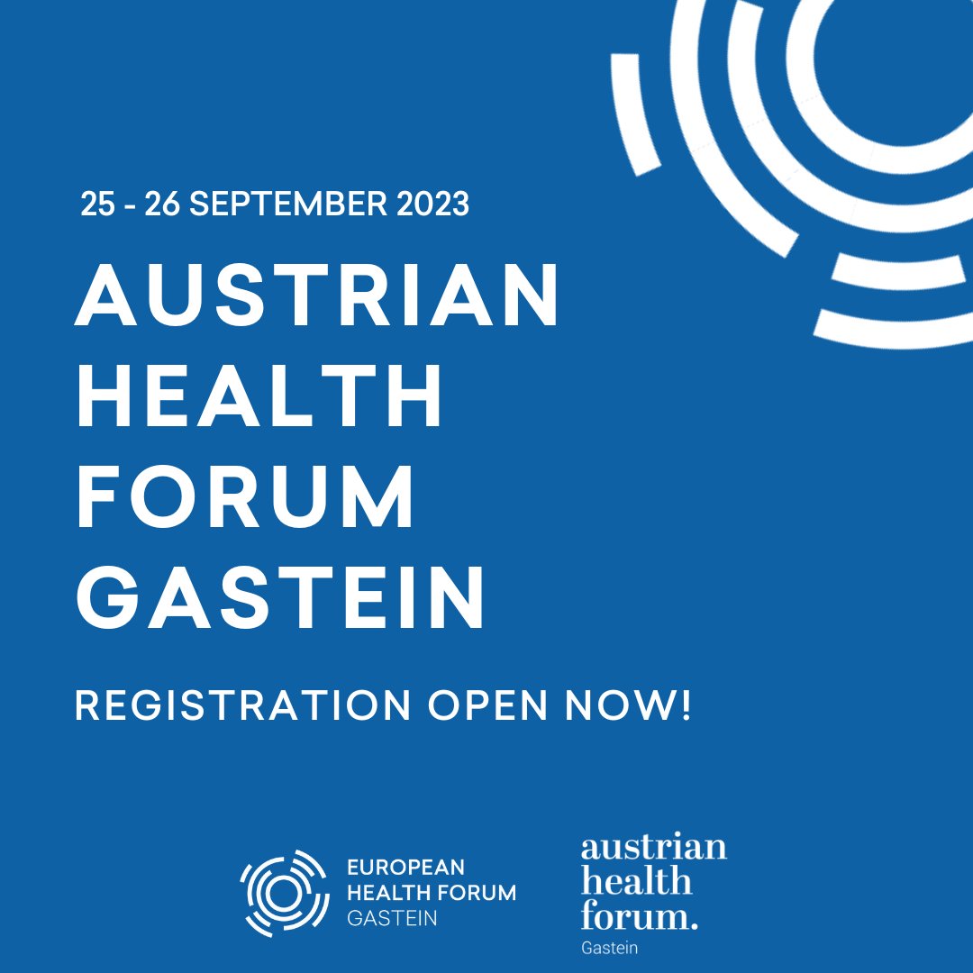 We are delighted to have the Austrian Health Forum Gastein taking place as a pre-conference event of the #EHFG2023 from 25 - 26 Sept! Conducted in German, this event will tackle pertinent healthcare challenges, focusing on the 🇦🇹 context. Register now 👉 buff.ly/3piKdlN