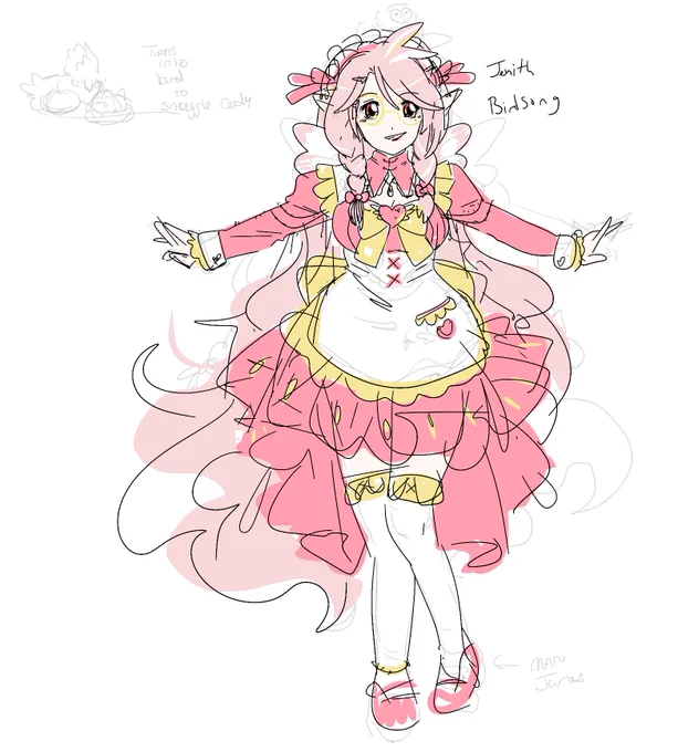 New model for my Chubby Bird Cafe? An Elf maid who can wild shape into a Pink Cockatoo and cast Speak with Animals. It's all my fandoms rolled into one.