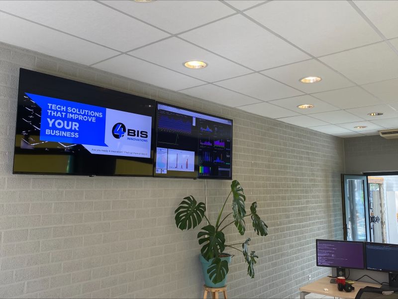 4bisnl's tweet photo. Bij https://t.co/Mwy6NRoprP hebben we nieuwe TV's om real-time statistieken te bekijken. Met deze statistieken kunnen wij snel problemen herkennen en oplossen. Dit maakt ons werk een stuk efficiënter en gemakkelijker, zo we meer tijd voor onze klanten kunnen creëren :) https://t.co/ncS775EQHn