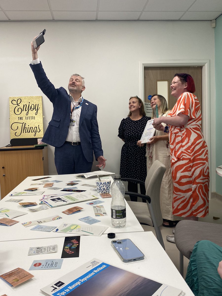 CWP_IRWC's tweet photo. A fantastic afternoon spent celebrating our colleague Emma Naden on her Individual Star award. Thank you to @TimWelchCWP @Emma_Leigh_MBE @RickyTaylorWeb1  for joining us and sharing in some meaningful conversations. @cwpnhs #TeamCWP https://t.co/7JN8M3ITYW