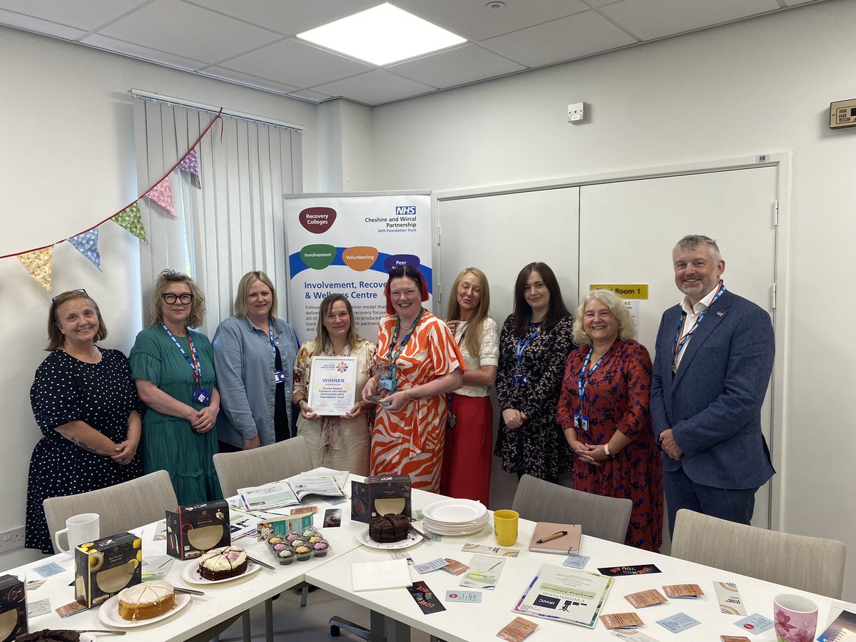 CWP_IRWC's tweet photo. A fantastic afternoon spent celebrating our colleague Emma Naden on her Individual Star award. Thank you to @TimWelchCWP @Emma_Leigh_MBE @RickyTaylorWeb1  for joining us and sharing in some meaningful conversations. @cwpnhs #TeamCWP https://t.co/7JN8M3ITYW