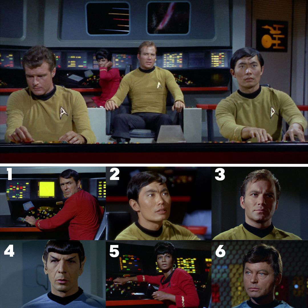 MeTV's tweet image. Today is Space Exploration Day! 🚀🛰️ Which member of the Star Trek crew would you want to explore space with? Drop a number below!

#SpaceExplorationDay #MeTV #StarTrekTOS #StarTrek