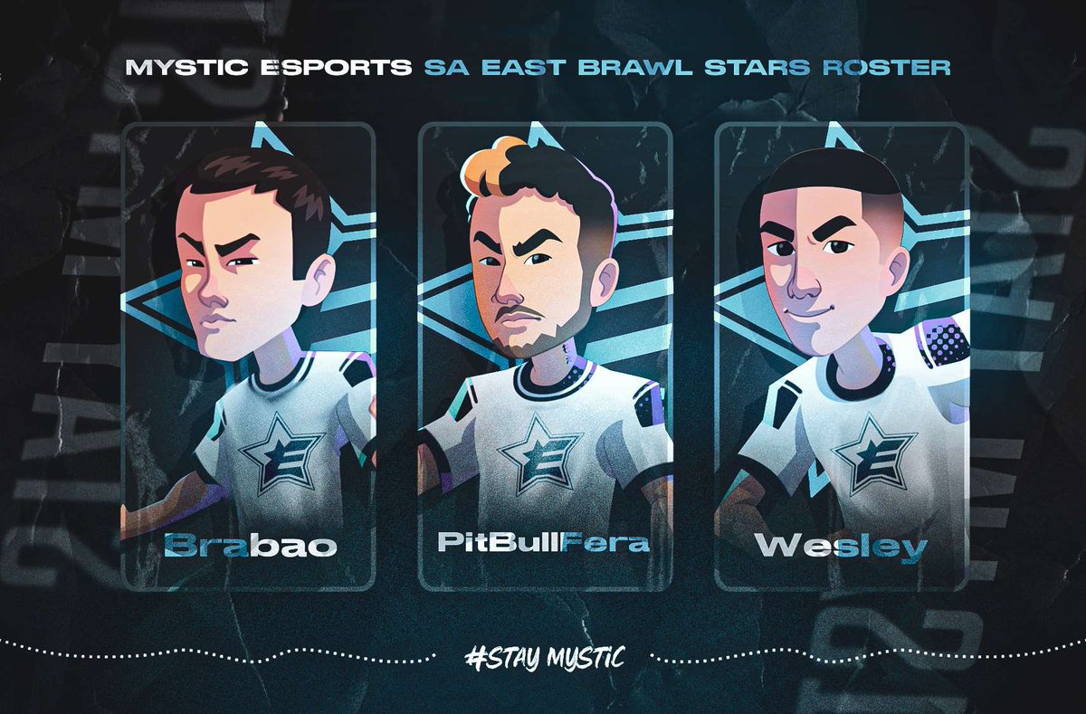 MysticEsportsOP's tweet image. INTRODUCING MYSTIC ESPORTS SA EAST @BrawlStars ROSTER 🇧🇷

⚔️ @PitBullFeraYT 
⚔️ @BrabaoBS 
⚔️ @WesleyyBS 
👔 @Kaiki_BS 

We’re back, @Brawl_esports #BSC23 😏 

#MysticNation | #StayMystic ⚔️