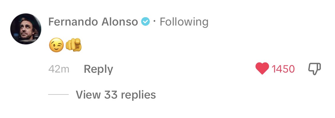 helennfp_'s tweet photo. De verdad, basta @alo_oficial. ¿Cómo que 33 replies? 😂 #fernandoalonso https://t.co/q40QN1c3Kg