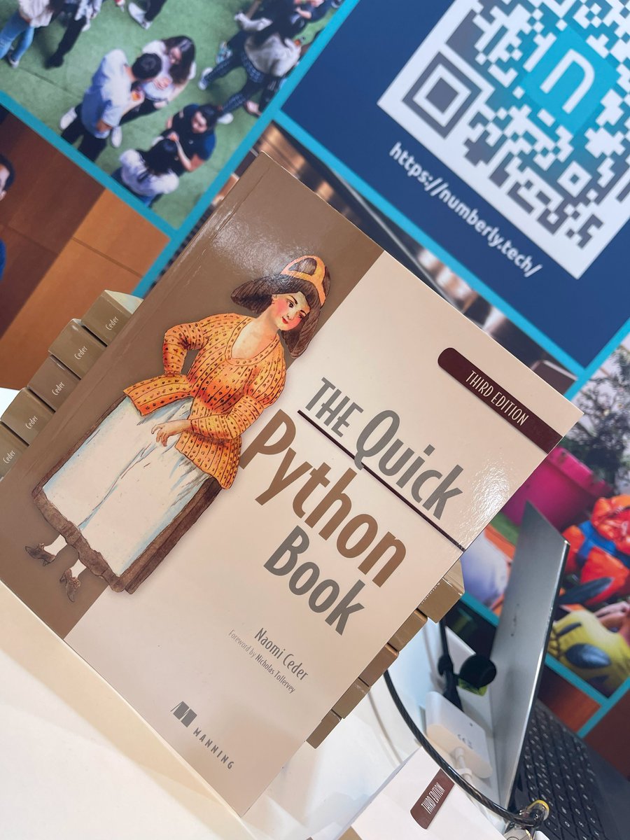 Numberly's tweet image. Join us now at @europython booth G2 to try your luck to win your copy of Naomi Ceder's latest edition of "The Quick Python Book" and have a chat with her!
We'll draw the 10 lucky winners tomorrow at 10am during the coffee break!
#EuroPython #EuroPython2023