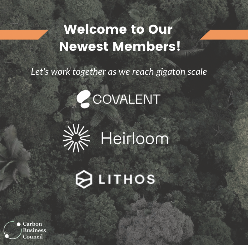 CO2Council's tweet photo. Big welcome to our newest members to the coalition, Covalent, @heirloomcarbon, and @LithosCarbon! We look forward to upcoming collaborations with you.
#carbonremoval #carbonmanagement #techneutrality #climatechange https://t.co/AMej09LZ4T
