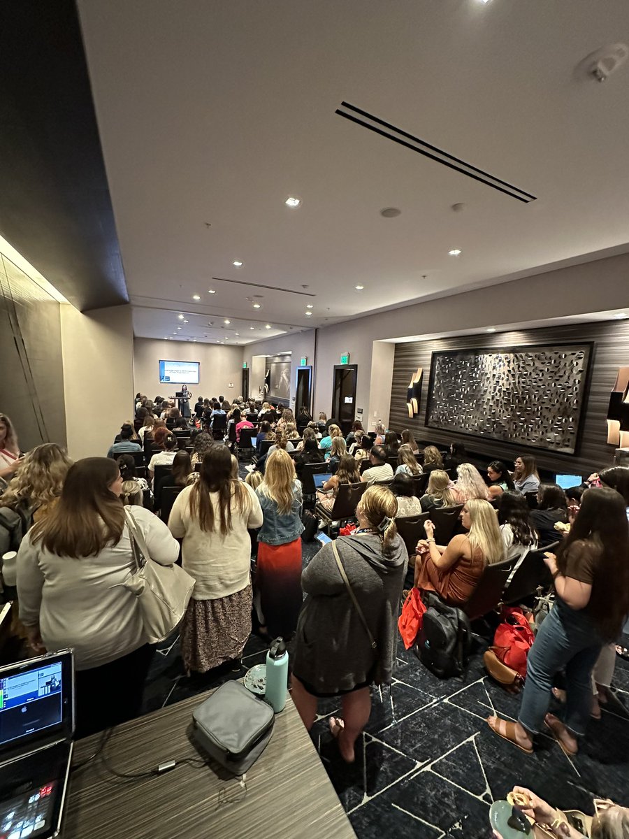 Standing room only <a href="/WomeninBA/">Women in Behavior Analysis Conference</a> best conference I’ve been to in a long time! Representing <a href="/MaryBaldwinU/">Mary Baldwin University</a> ABA program - an event sponsor.