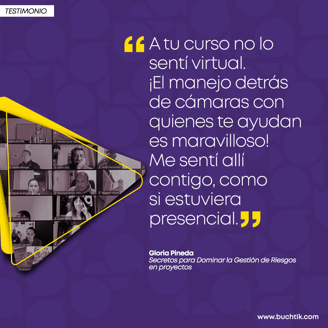 lbuchtik's tweet image. ÚLTIMOS 10 DÍAS PARA REGISTRARTE A LOS #CURSOS #VIRTUALES EN #VIVO CON Liliana Buchtik!

Secretos para Dominar la #Gestión de #Riesgos
31 Jul - 16 Ago - Lun, Miér y Vier

Secretos para Dominar la #Gestión de #Portafolios
Sábados 5, 12, 19 y 26 Agosto

lilianabuchtik.com/contacto/