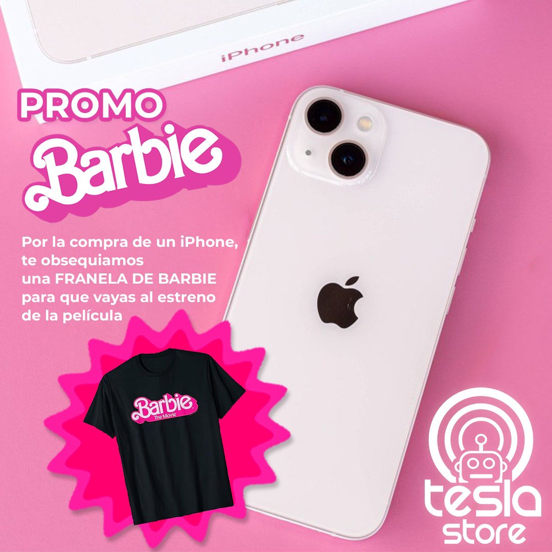 teslastore_ve's tweet photo. Convierte tu mundo en un rosa y brillante 💖

Nos contagiamos con la fiebre de #BARBIE y traemos esta promo 🫶

Válida hasta agotarse la existencia, en Puerto Ordaz y Ciudad Bolívar 🙈

Delivery al 04249614136 📲 https://t.co/PQR7Cd94nG