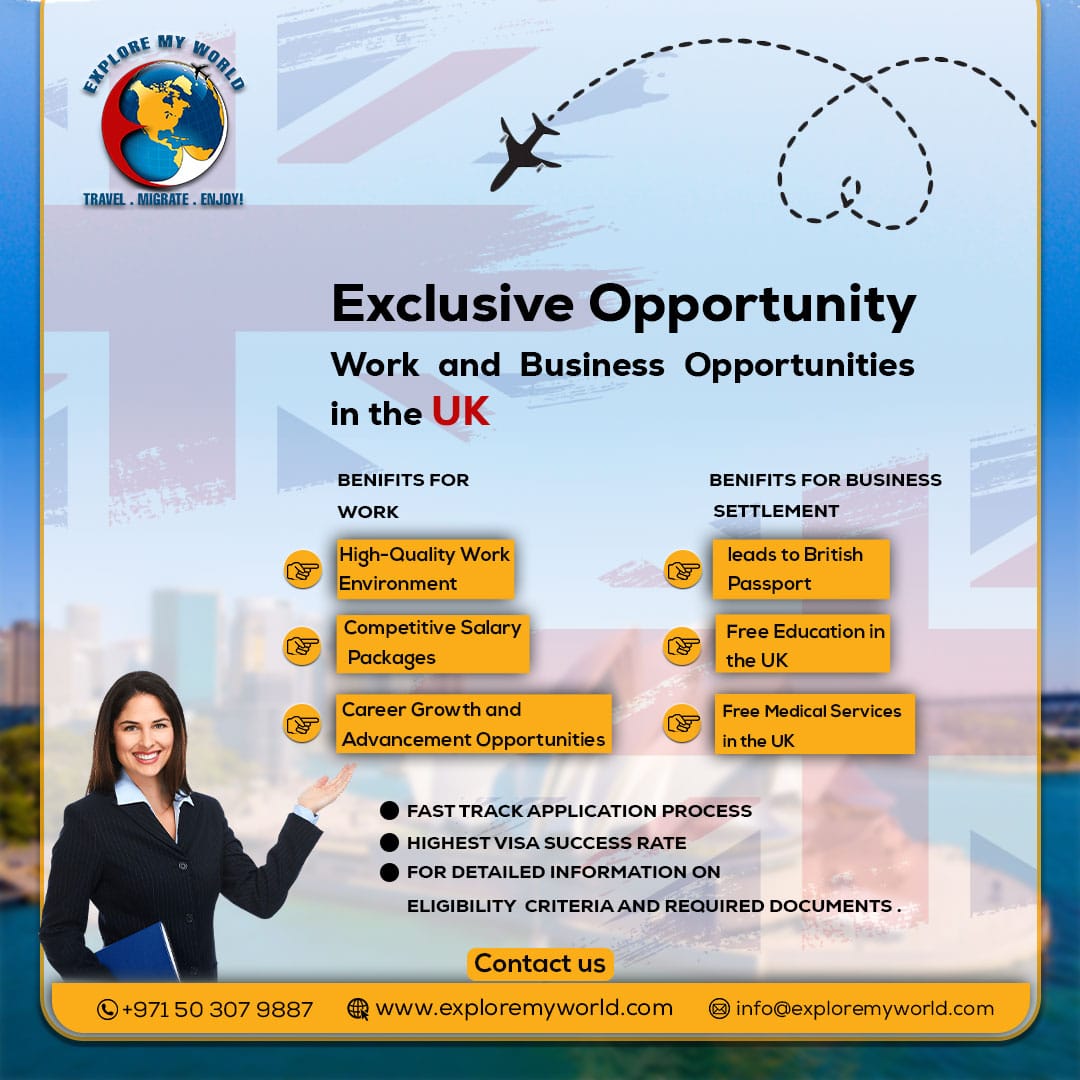 🇬🇧 Work, Business, and Travel in the UK! 🌟
#ukopportunities  #workvisauk #entrepreneurship #jobseekers #BusinessExpansion #ukmarket #globalbusiness #ukculture #InnovationUK #BusinessVisaUK #SettleInUK #immigration #immigrationservices #ukbusinessevents #ukimmigration #ukworkvisa