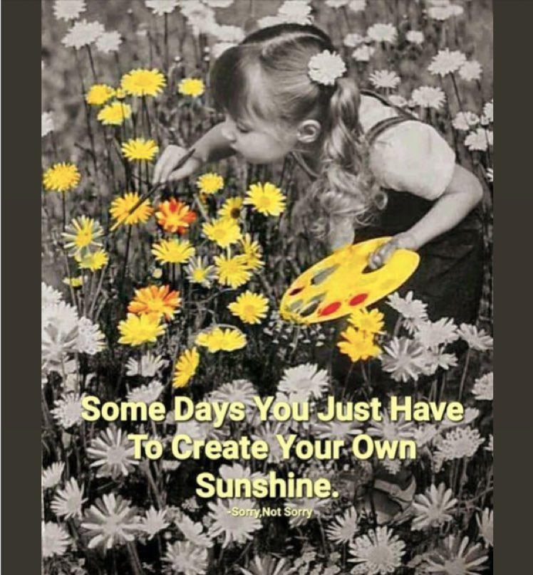 Love this. Seems appropriate for today.  I'm home.  My mom always sang, "You are my sunshine" to us when we were kids.  Hoping she doesn't burst isn't song today!😂😅 Singing - not our strong suit!

#LoveIsIntheLittleThings