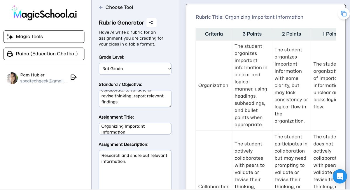 Y'all... Rubric generator in MagicSchool AI is AMAZING! How long do you take to create rubrics?! #2023utc app.magicschool.ai/tools/rubric-g… Thanks @ShastaLooper for sharing!!!