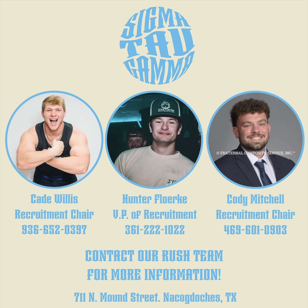 Fall rush is right around the corner and the rush events schedule is set!! We’re excited to meet everyone and can’t wait to see what this semester holds😈 Come join the best… #ΣΤΓ #SFA #sigtau