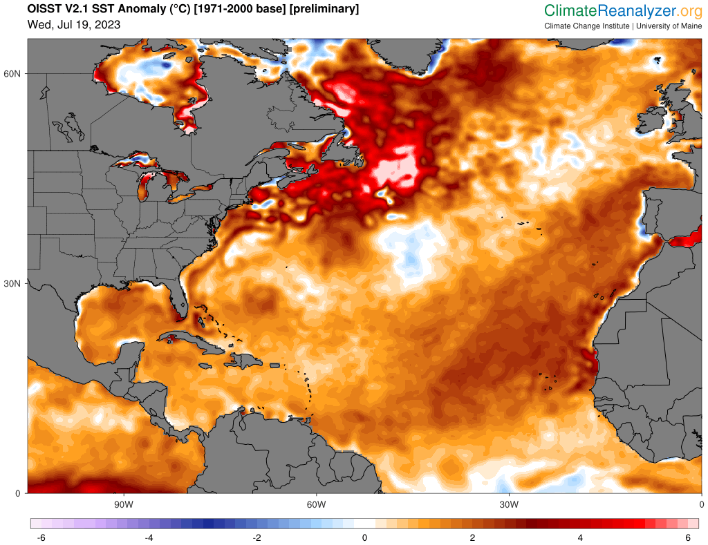LeonSimons8's tweet image. The crazy Sea Surface Temperatures of the North Atlantic Ocean quire an extended y-axis yet again. 

It's getting harder and harder to find words to describe how crazy this really is.