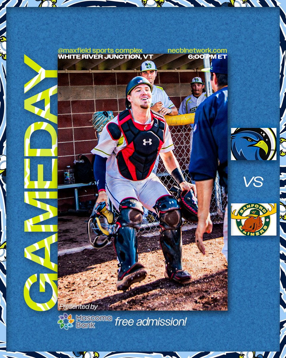 UVNighthawks's tweet photo. Good vibes for a North division foe back at the Max 😀

📍Maxfield Sports Complex
🆚@Sanford_Mainers
⏲️6 PM
📺https://t.co/NQwrkGCNWk

#HawksValley | #PacktheMax | @TheNECBL https://t.co/uGhcFp7WCG