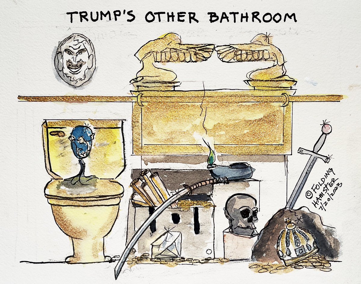 Apparently #Trump took  Israeli antiquities with him. Among other things. #LostCrownOfHawaii #PekingMan #Excalaber #LostPoemsOfSapho #fabergeEgg #daVincisMaskOfAFawn #ArkOfTheCovenant #SwordOfHanjoMasamune 
#FlorentineDiamond #TrumpRuinsEverything #LockHimUp
👑🥚⚱️💎📜🇮🇱💀🗡️💰