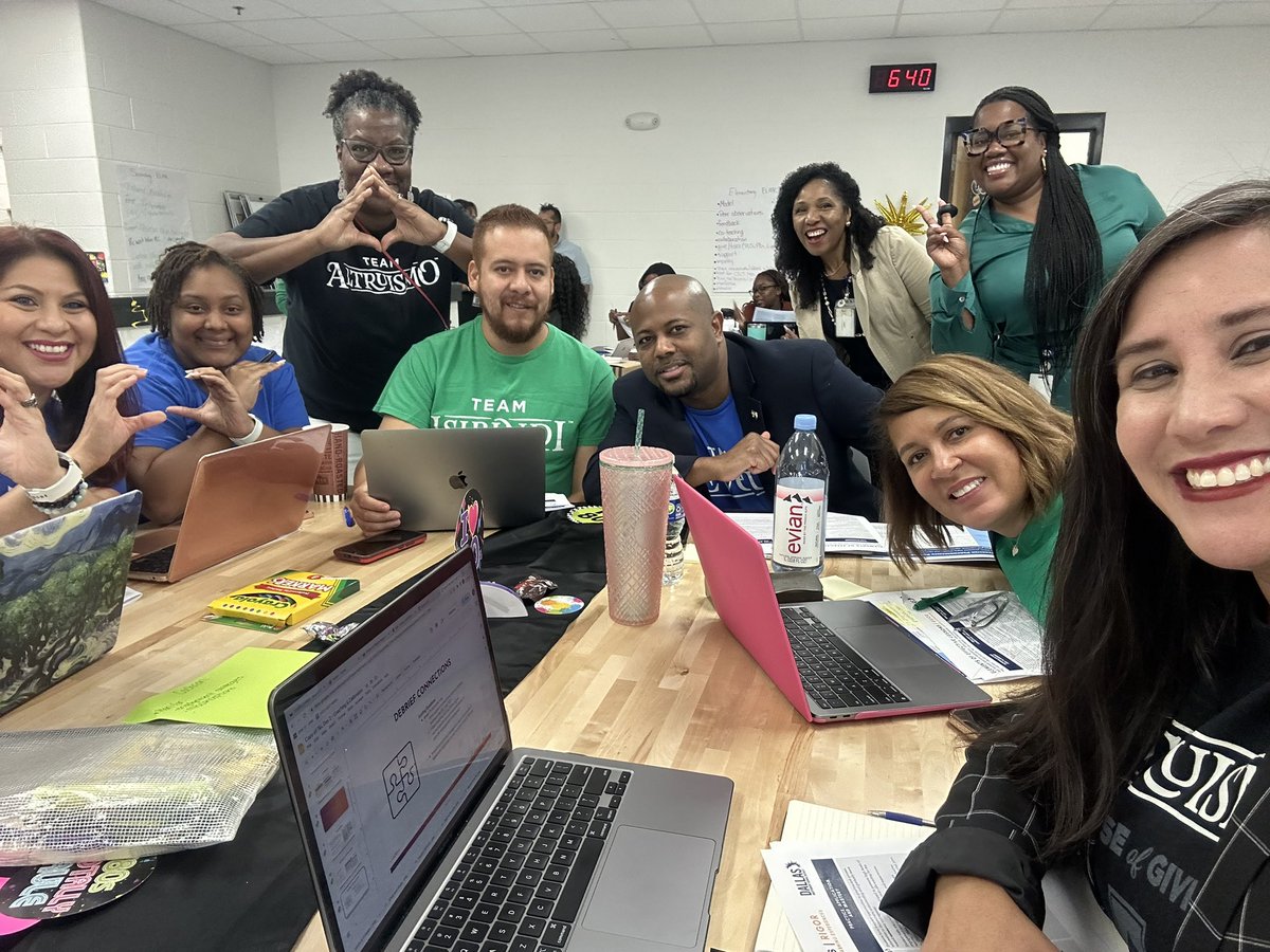 Jensaenz_17's tweet photo. Colt Squad at Day 2 of CILT Summit! Sharpening our saws on Coaching and Feedback with the new curriculums in mind! #leadingwithhustleandheart #region1excellence @MRamirezDISD @SHussainDISD @DallasISDSupt @cochran_school @Gray_Ed7 https://t.co/5jHk0P9TpX