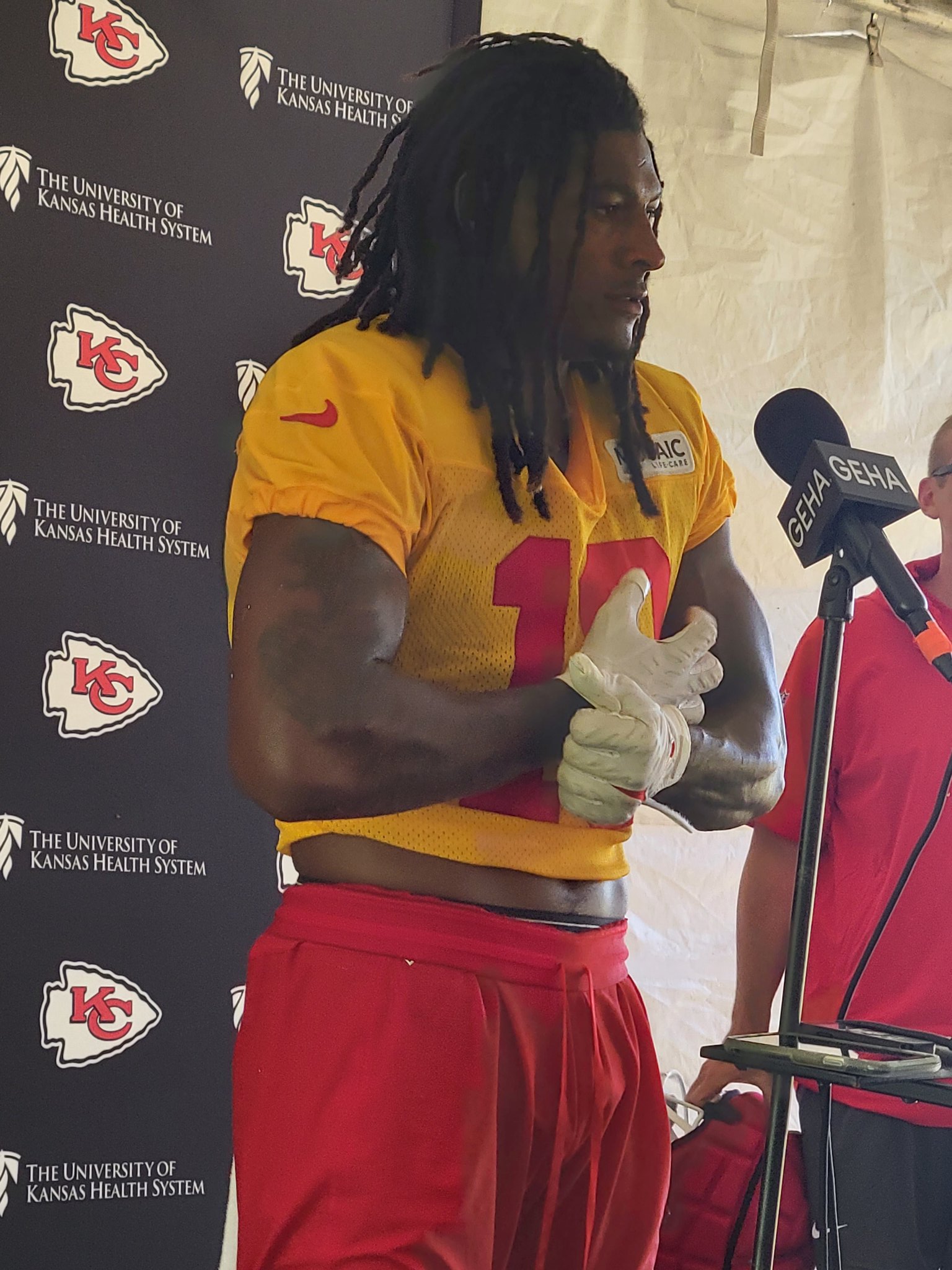 Adam Teicher on Twitter "For now he's limited to individual drills in
