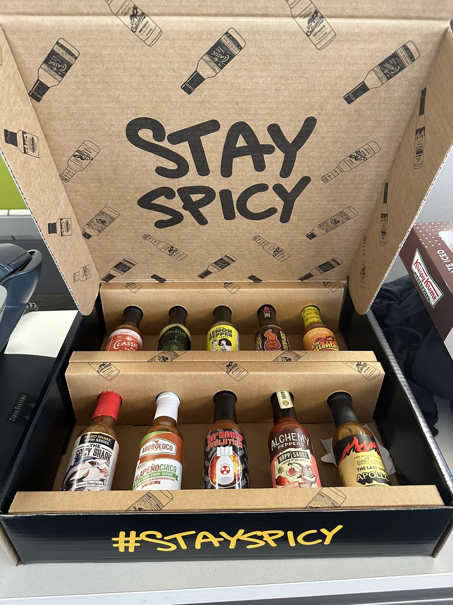 THEY’RE HERE, 
and i’m nervous…
🐔🔥🥵

Go to the @GLM_CultureC page to join TwitterLive at 4pm cst/ 5pm est to talk some mental health and try some hot sauce! 
@PaulaVofGLM @AhsanGhostOps 

#InvestInYourself 
#MakingSpicyWaves