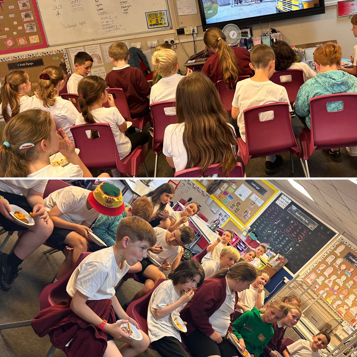 ysgolbroallta's tweet image. Prynhawn ffilm gyda trîts blasus yn nosbarth #OFIF / #OFIF enjoyed a few tasty treats whilst watching a film this afternoon 📽️🎬🍿