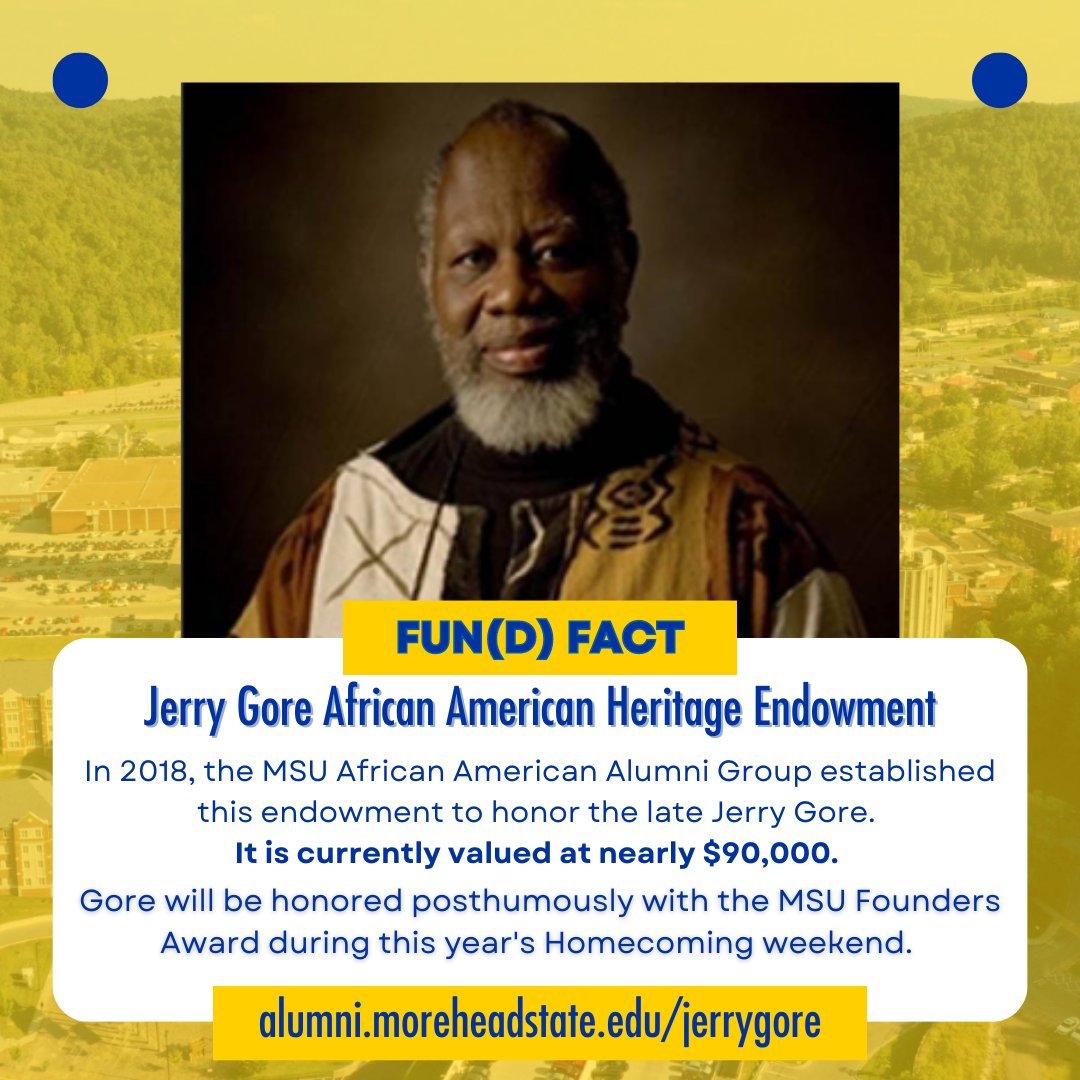 MSU_AlumniAssn's tweet image. A Special Fun(d) Fact 🧠

This scholarship is a memorial recognition for MSU Alumnus, Jerry Gore (76).

alumni.moreheadstate.edu/jerrygore
