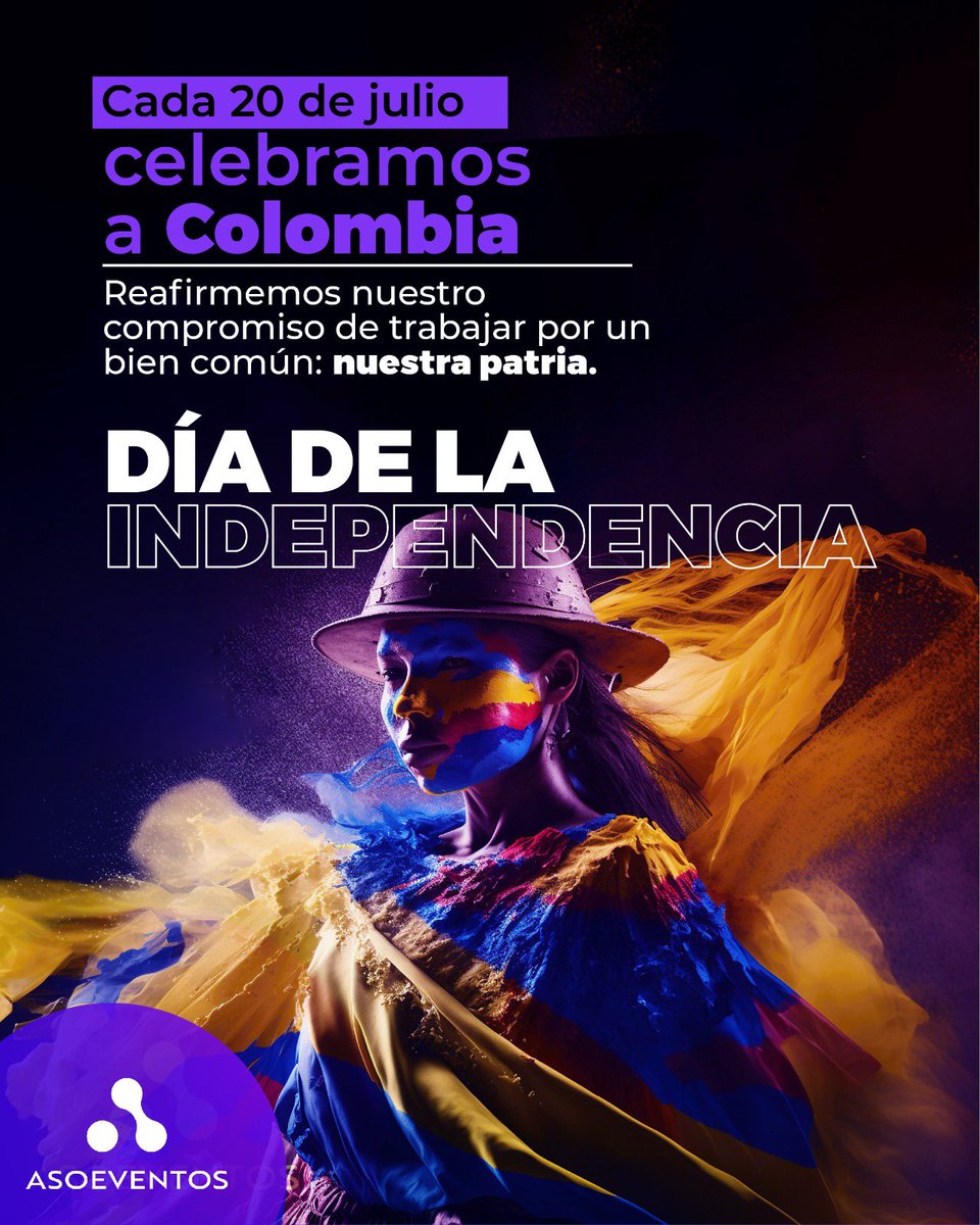 ASOEVENTOS's tweet image. COLOMBIA: hoy te celebramos y también te agradecemos. 🫶🏼

Queremos seguir contribuyendo a tu desarrollo. #UnidosCrecemos💛💙❤️

#20dejulio