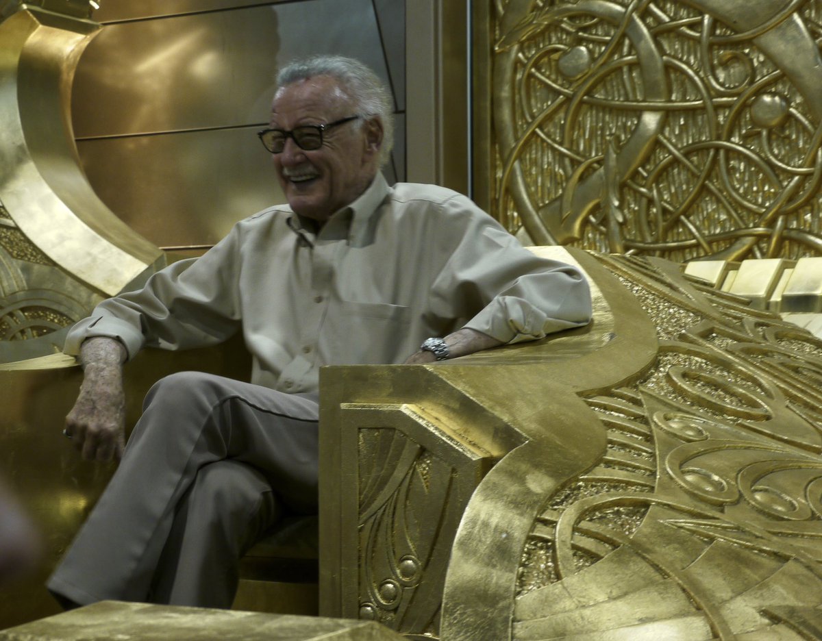 TheRealStanLee's tweet photo. Stan x SDCC

Stan attended Comic-Con for years. He loved spending time with pals, speaking on panels &amp; meeting fans! 

We always enjoy hearing your Stan stories. In honor of #SDCC opening today, if you ever spotted him at the convention, share your tale below! 
#StanLee #tbt https://t.co/aKVi0vAYqF