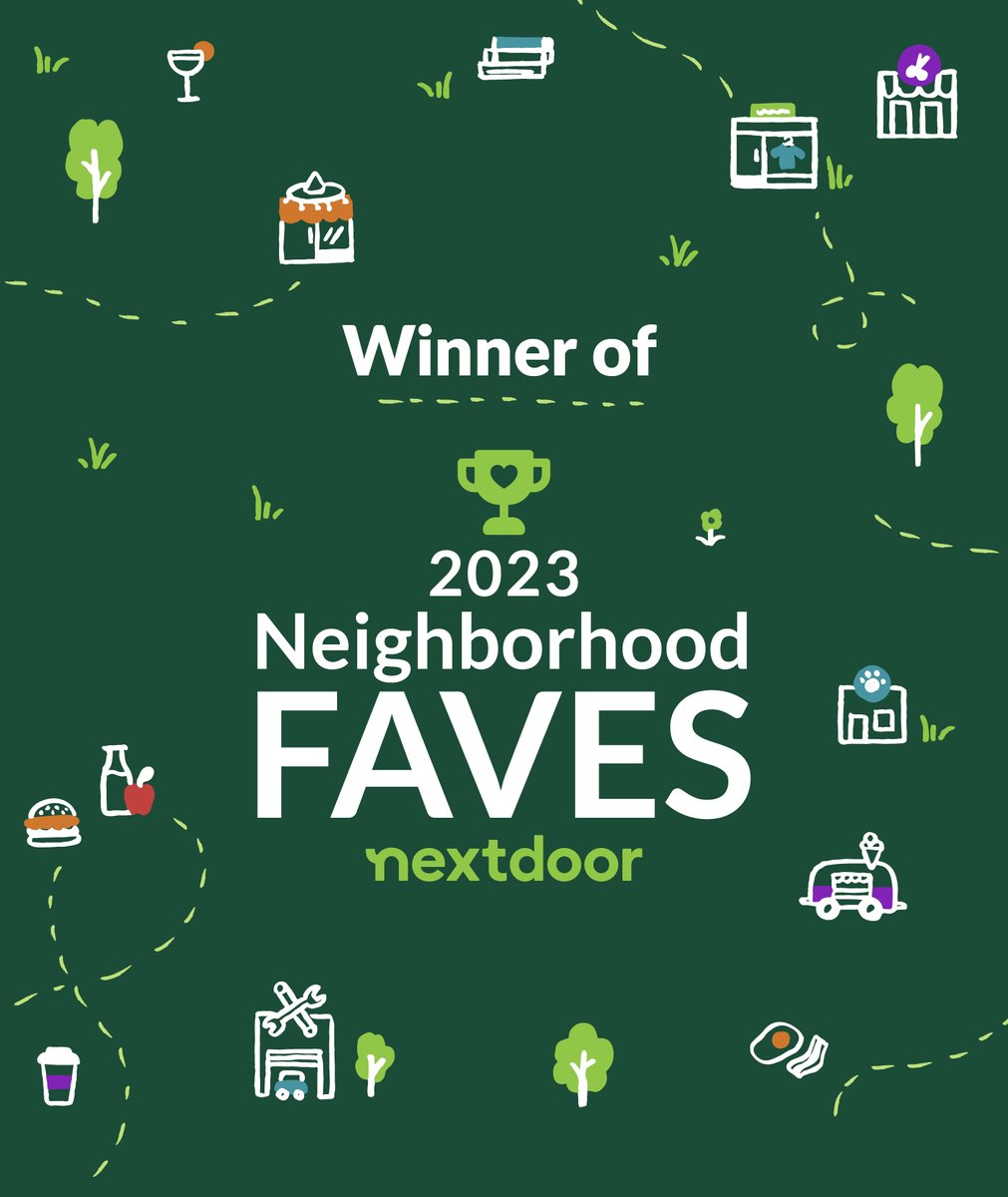 Thank you to our neighbors! We are honored to be voted a 2023 Nextdoor Neighborhood Fave. Be sure to visit us on @Nextdoor and leave a recommendation: https://t.co/AaMe9BZrDq
 #NeighborhoodFaves https://t.co/VZQduL4LdR
