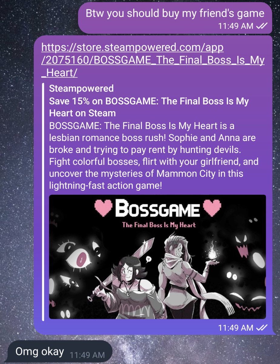 TabbbyWright's tweet photo. Doing my God given duty as a #BOSSGAME fan. https://t.co/aG7Ev9iap6